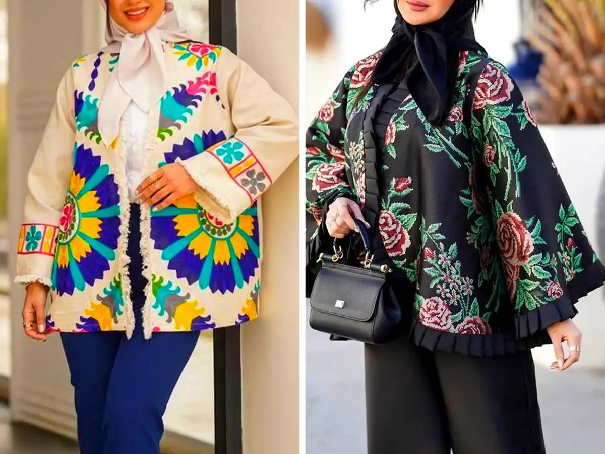 مانتو سوزن دوزی بهاره