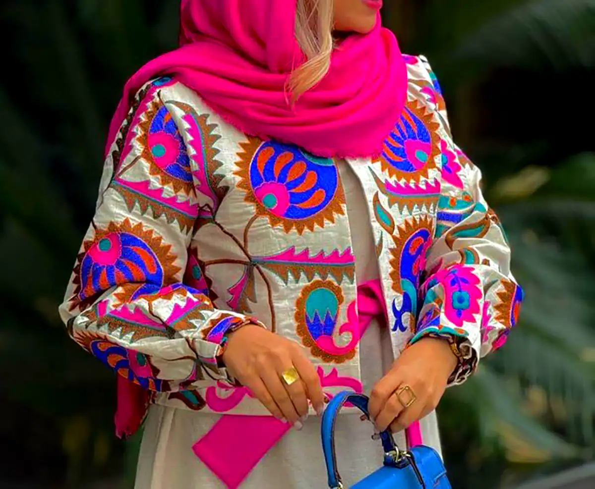 مانتو سوزن دوزی بهاره