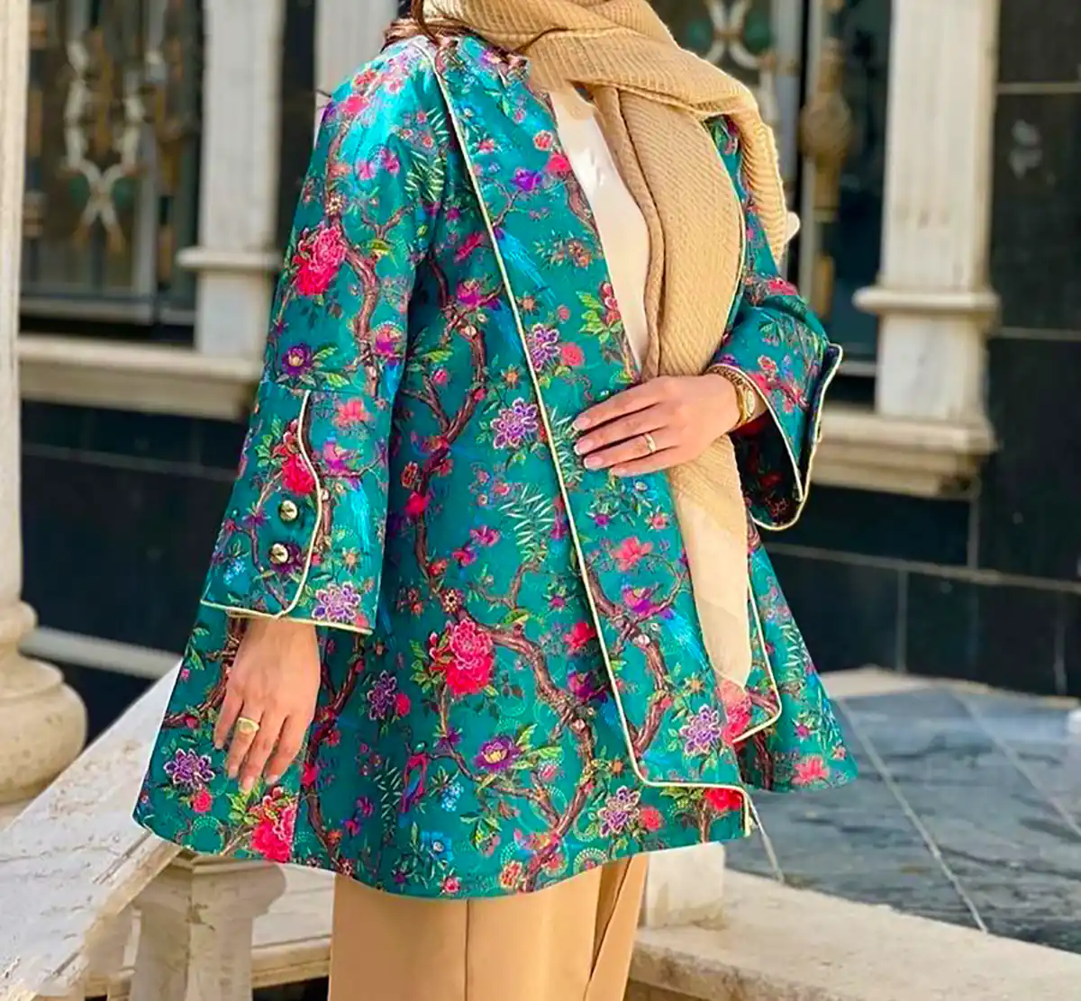 مانتو طرح دار شیک