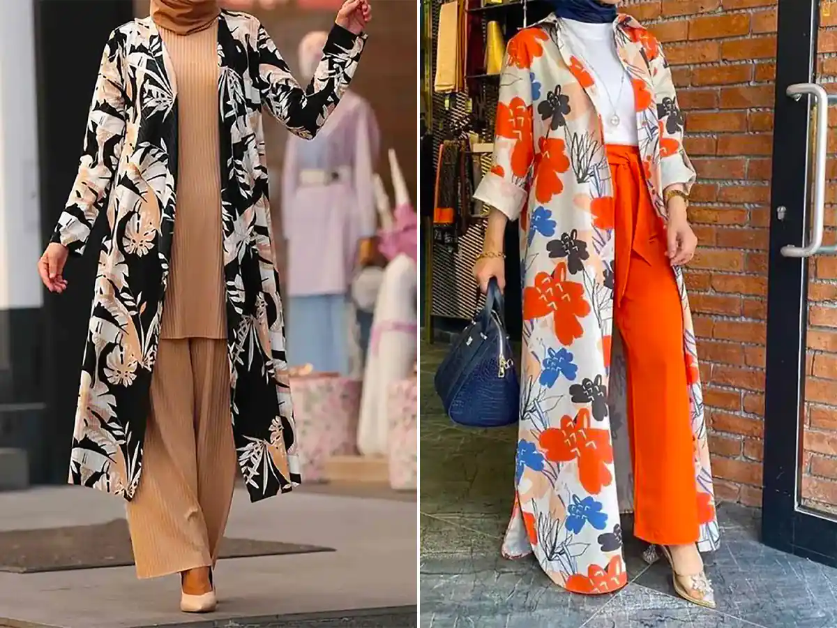 مانتو طرح دار زیبا باکلاس