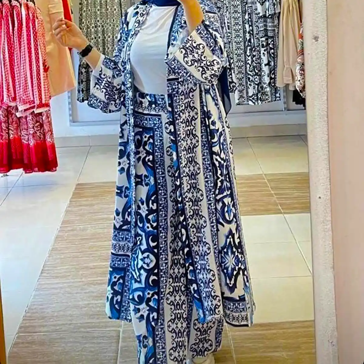 مانتو طرح دار زیبا باکلاس