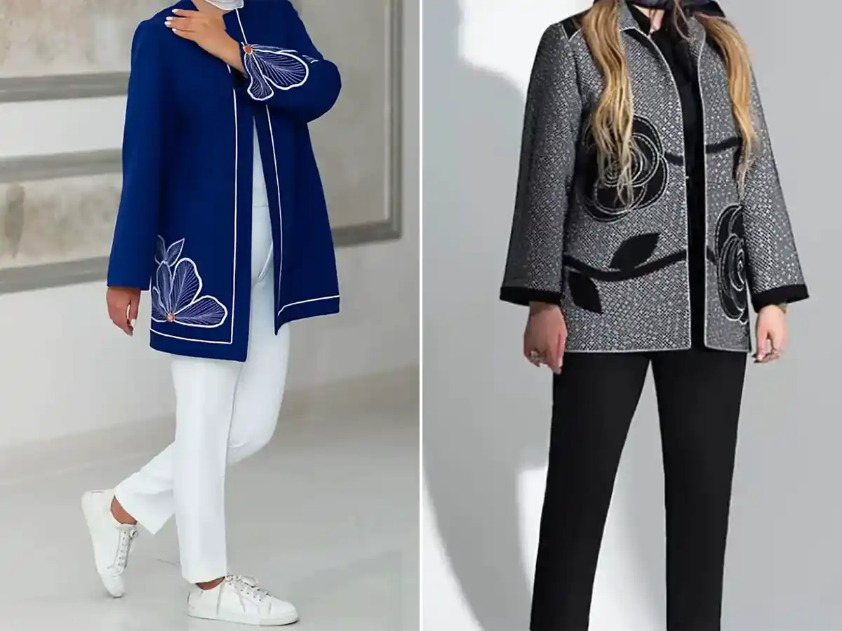 مانتو طرح دار شیک زنانه