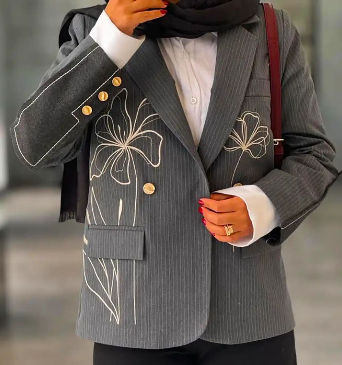 مانتو طرح دار شیک زنانه