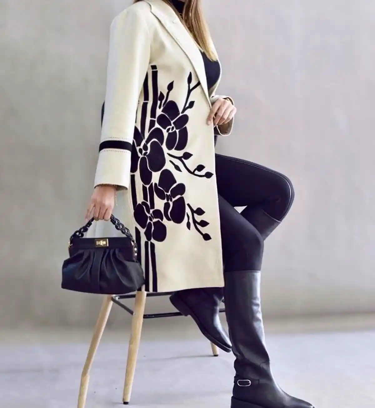 مانتو طرح دار شیک زنانه