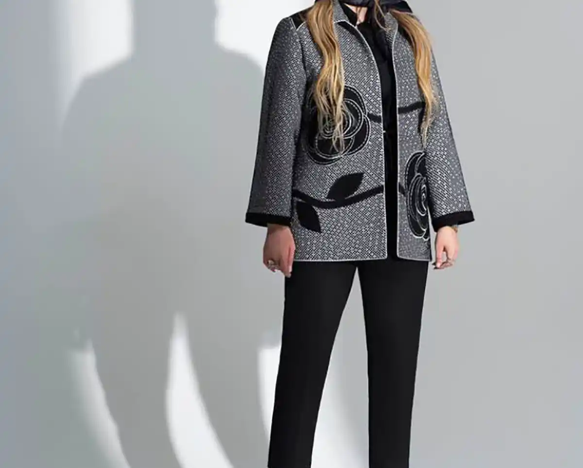 مانتو طرح دار شیک زنانه