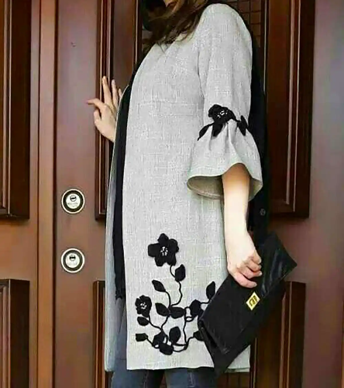 مانتو طرح دار شیک زنانه