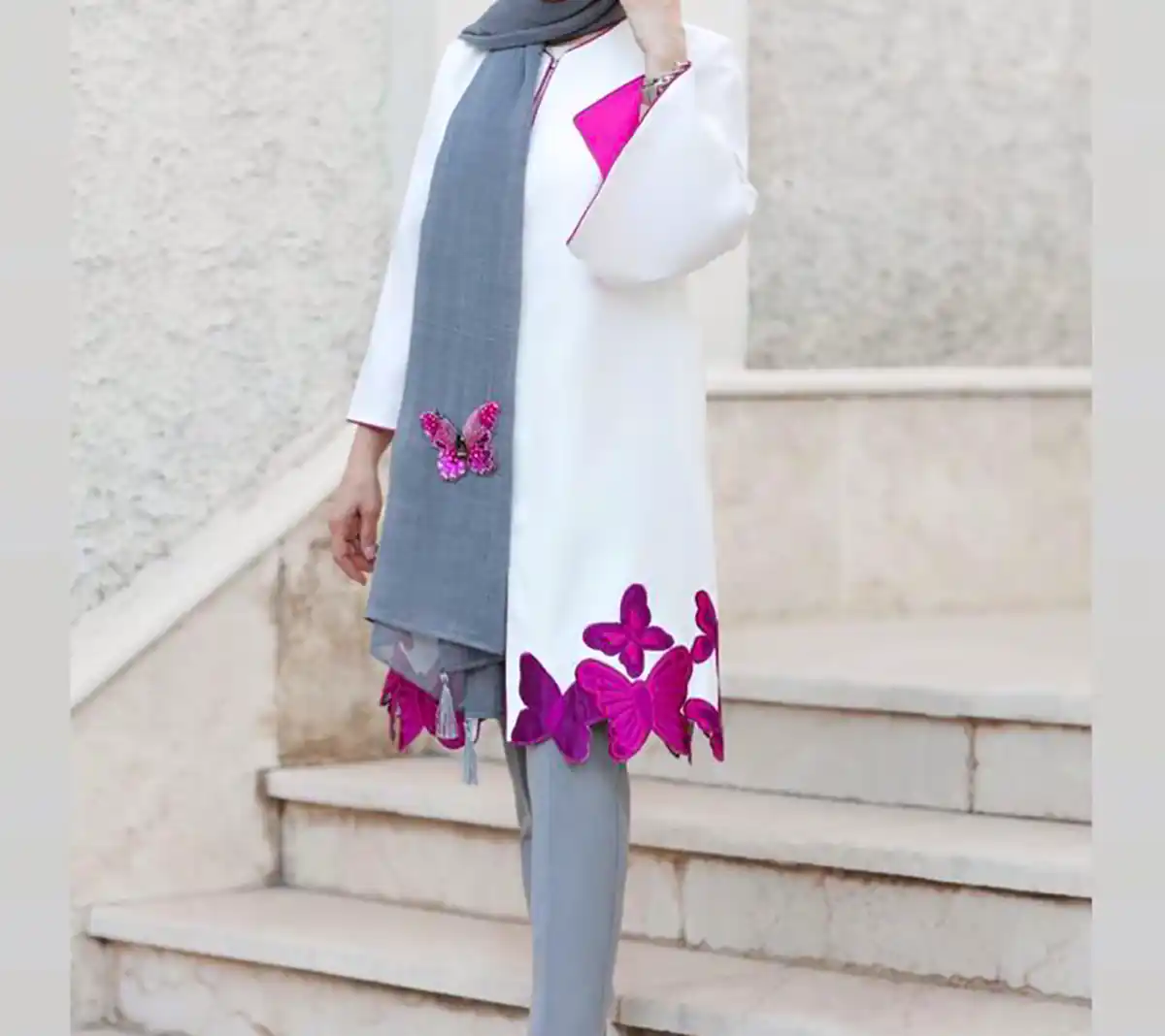 مانتو طرح دار شیک زنانه