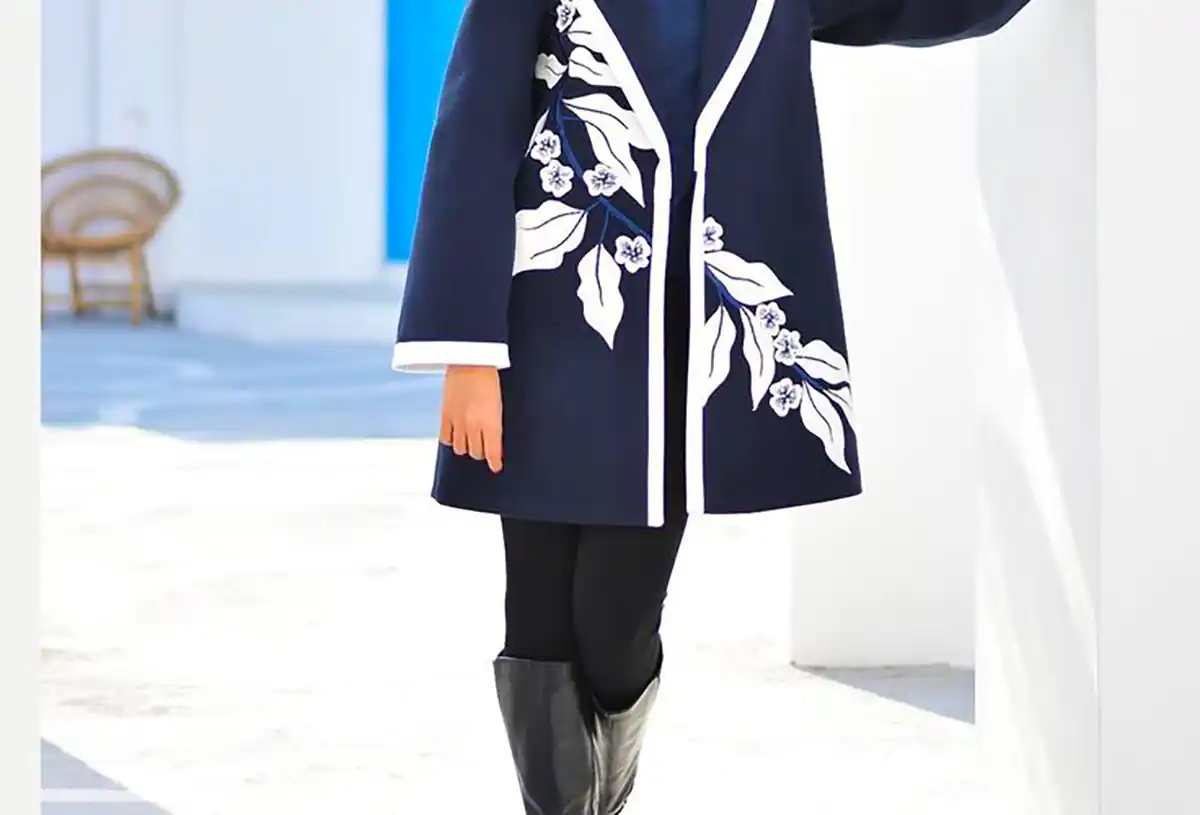 مانتو طرح دار شیک زنانه