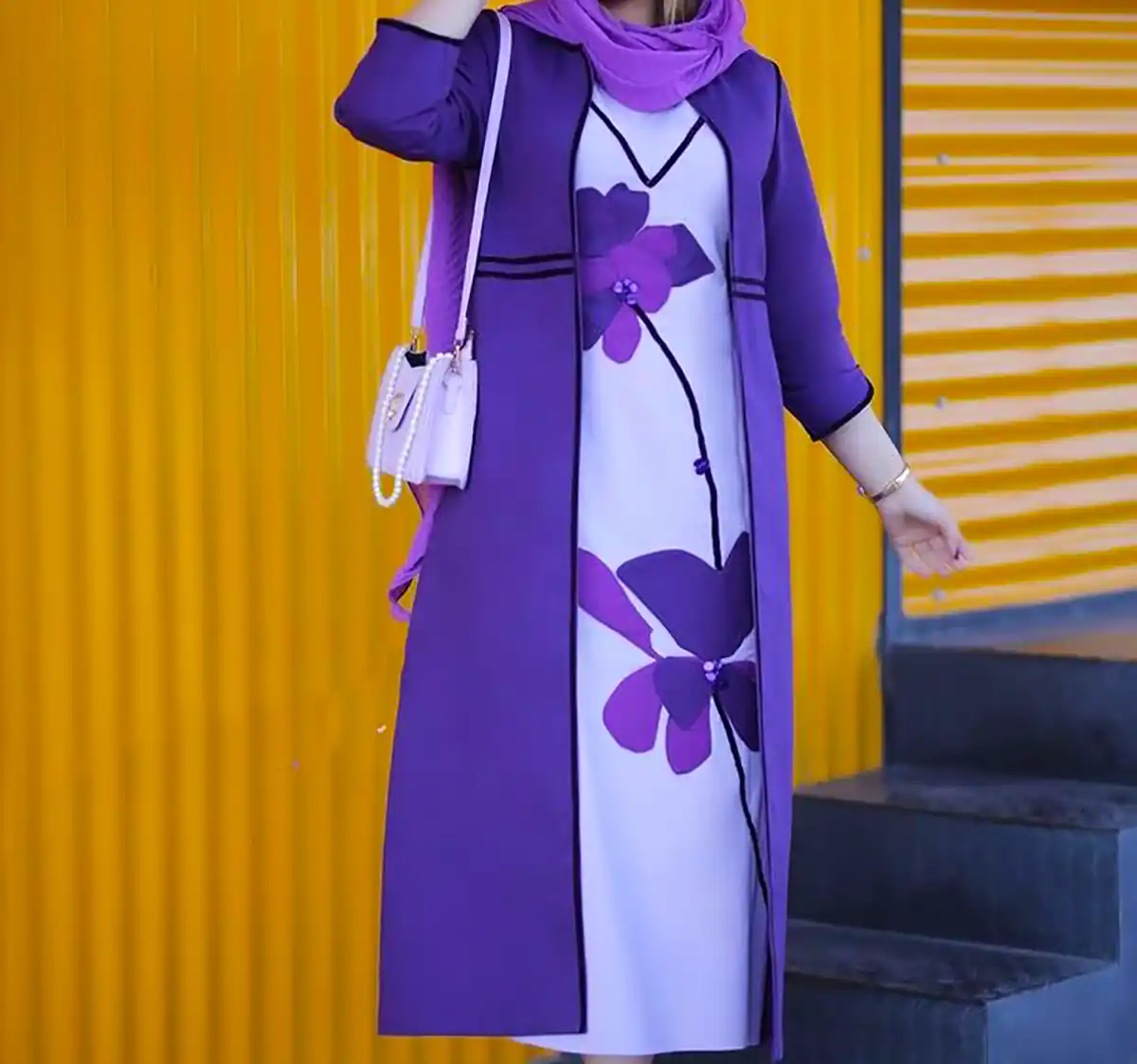 مانتو طرح دار شیک زنانه