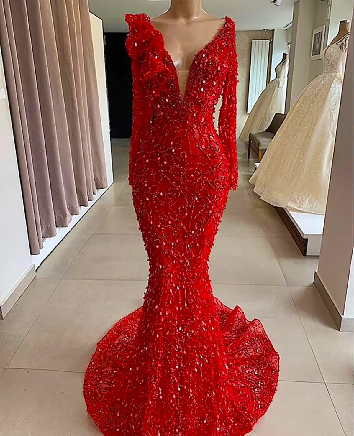 ماکسی مجلسی قرمز جذاب