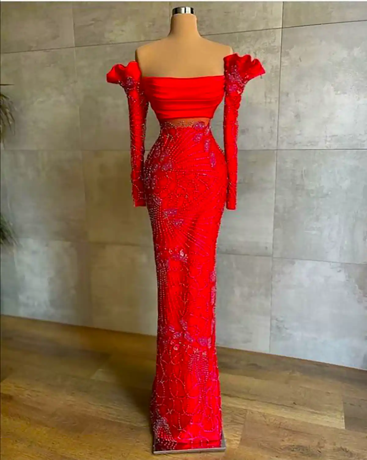 ماکسی مجلسی قرمز جذاب