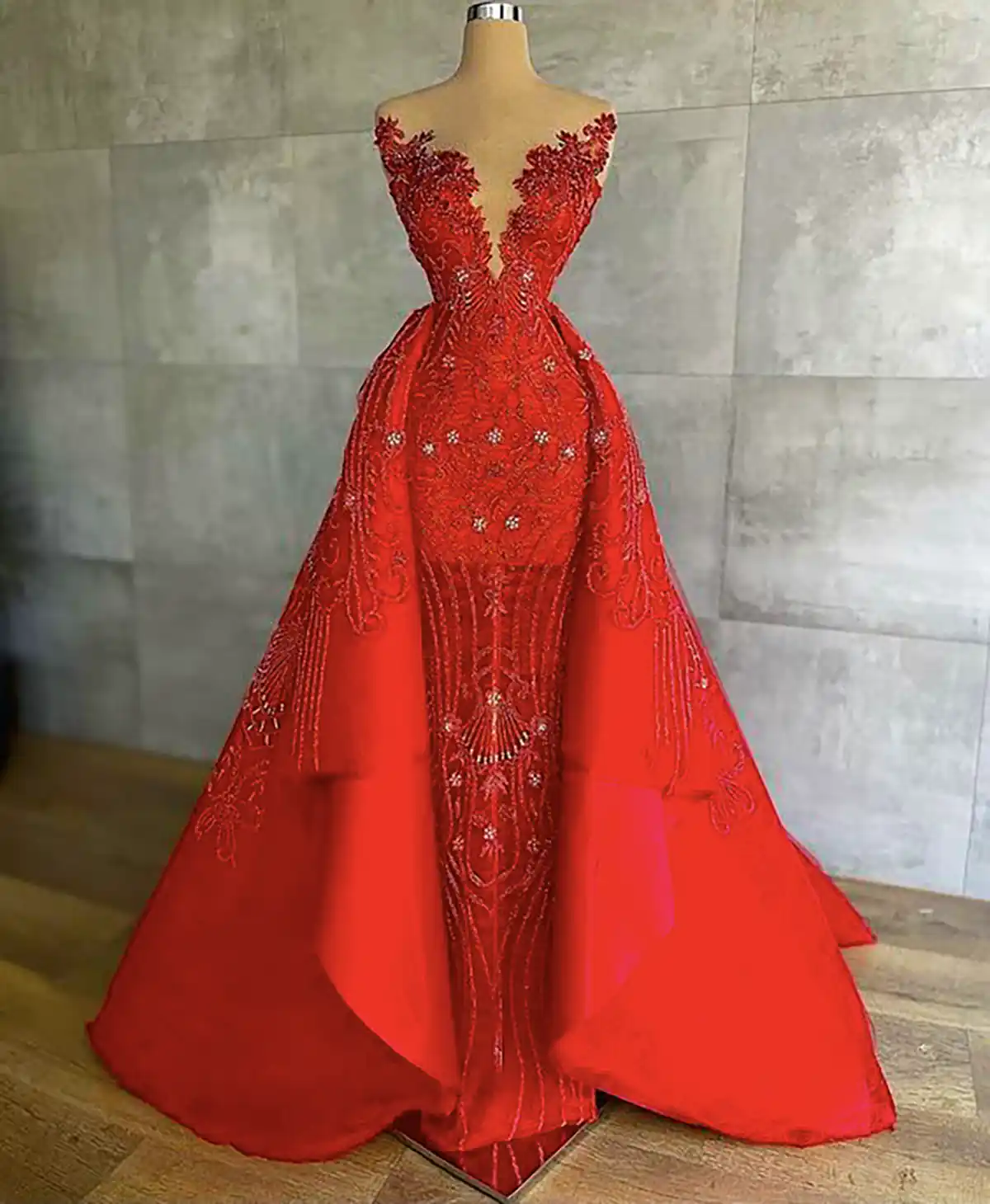 ماکسی مجلسی قرمز جذاب