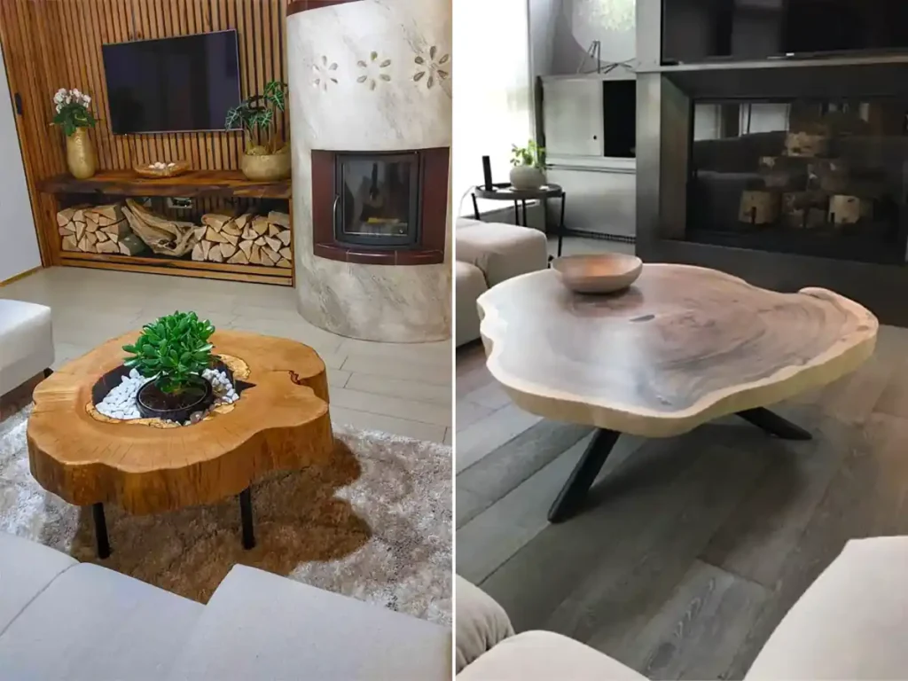 میز پایه دار چوبی لوکس