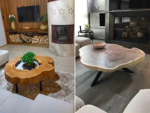 میز پایه دار چوبی لوکس