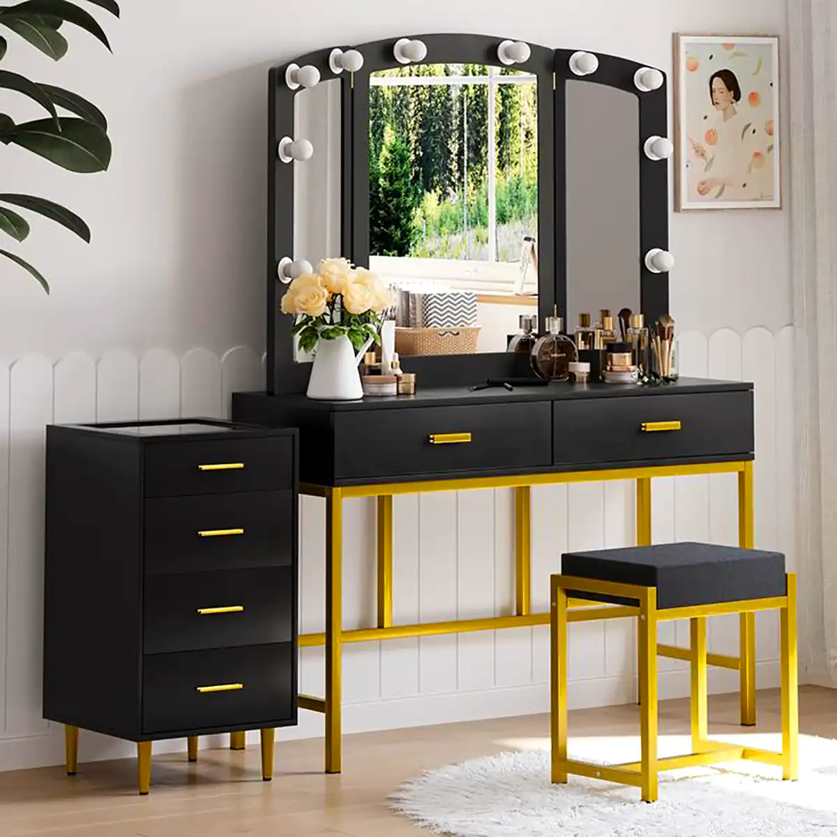 میز و صندلی میکاپ جدید