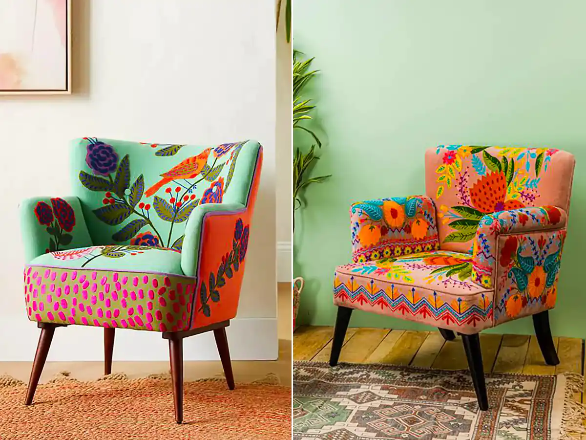 مبل تکی طرحدار