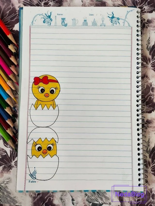 با این 50 تزیین دفتر مشق دخترانه فانتزی 2023؛ که شما را وسوسه میکند آشنا  میکنیم! - گلی خانوم