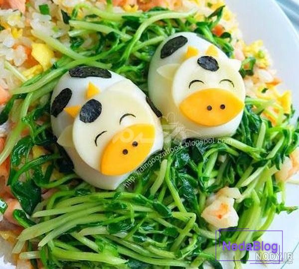 دانلود عکس تزیین تخم مرغ آب پز