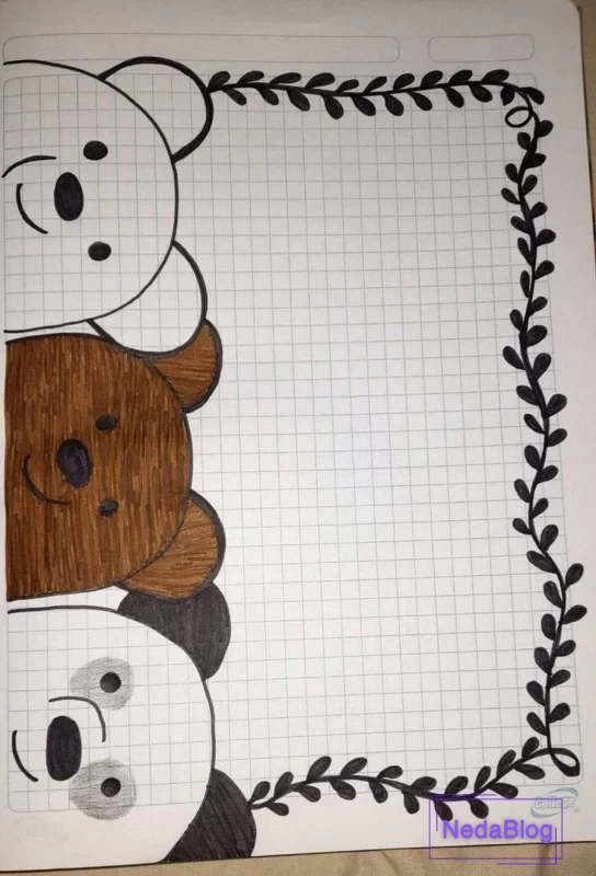 عکس تزیین دفتر مشق دخترانه - عکس نودی