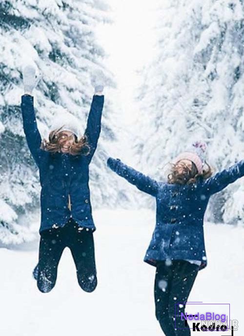 30 مدل ژست عکس دونفره در زمستان جدید و عاشقانه
