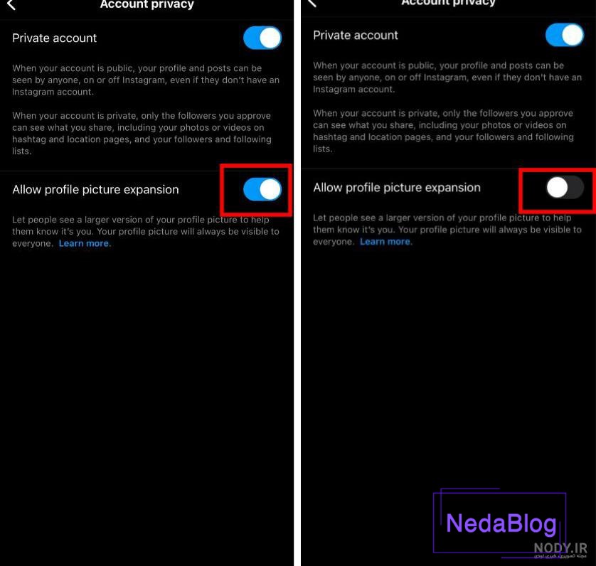 چگونه در اینستاگرام عکس پروفایل خود را قفل کنیم