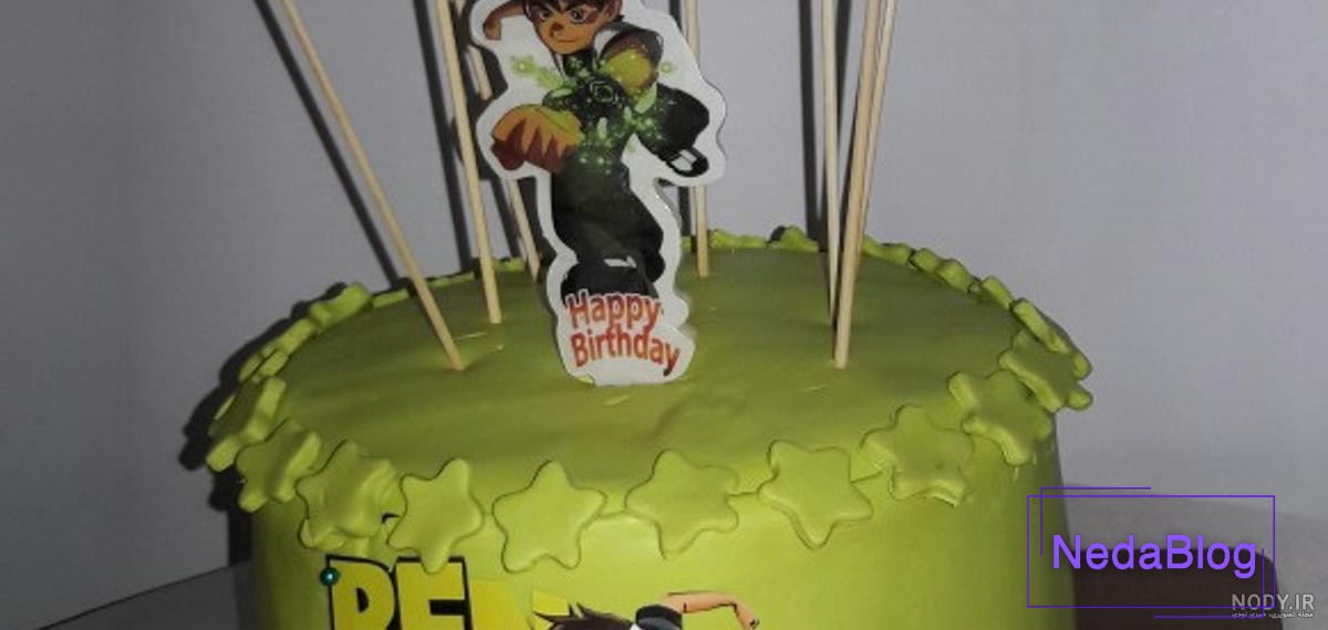 کیک تولد با عکس بن تن