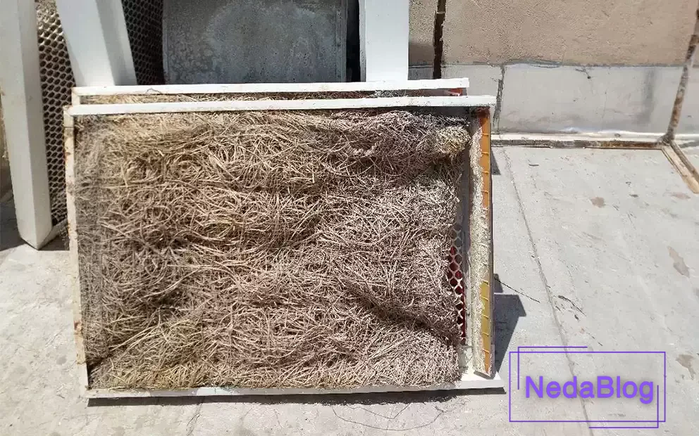 پوشال کولر آبی کهنه