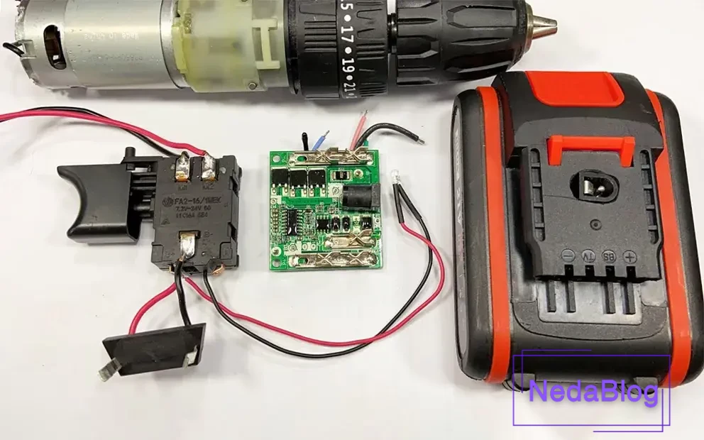 خرابی قطعات داخلی دریل شارژی