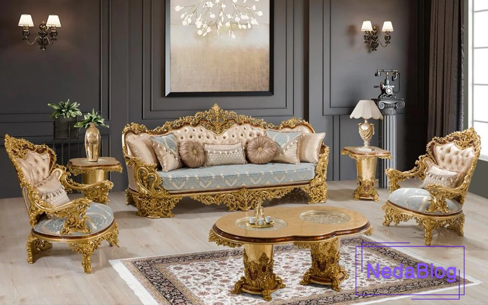 عکس مبلمان کلاسیک منبتشده