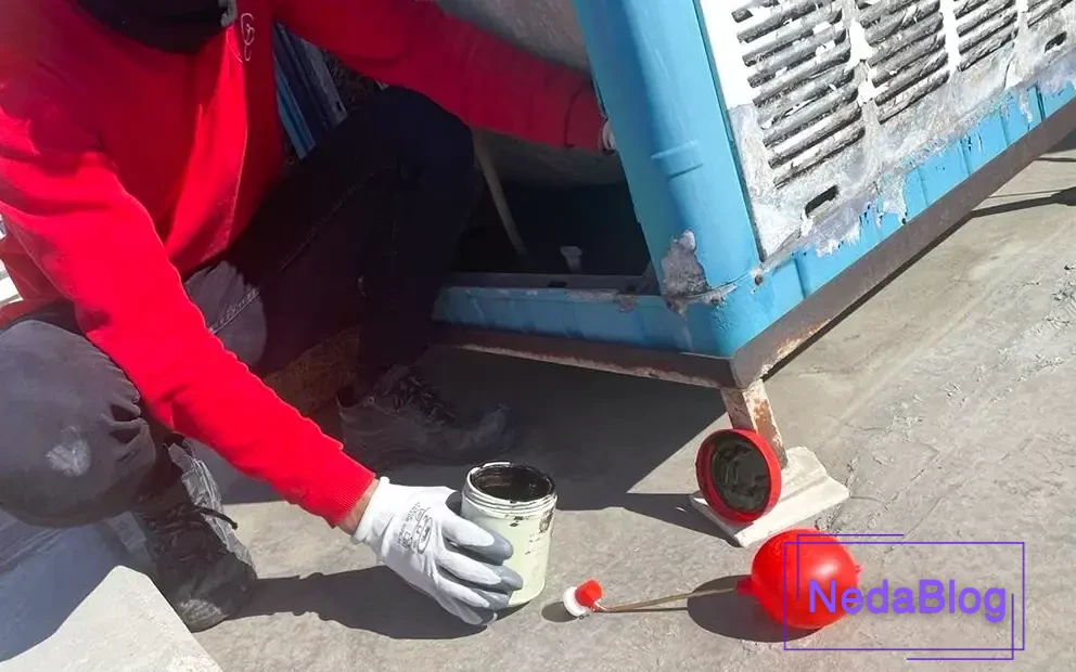 ایزوگام‌کردن کف کولر