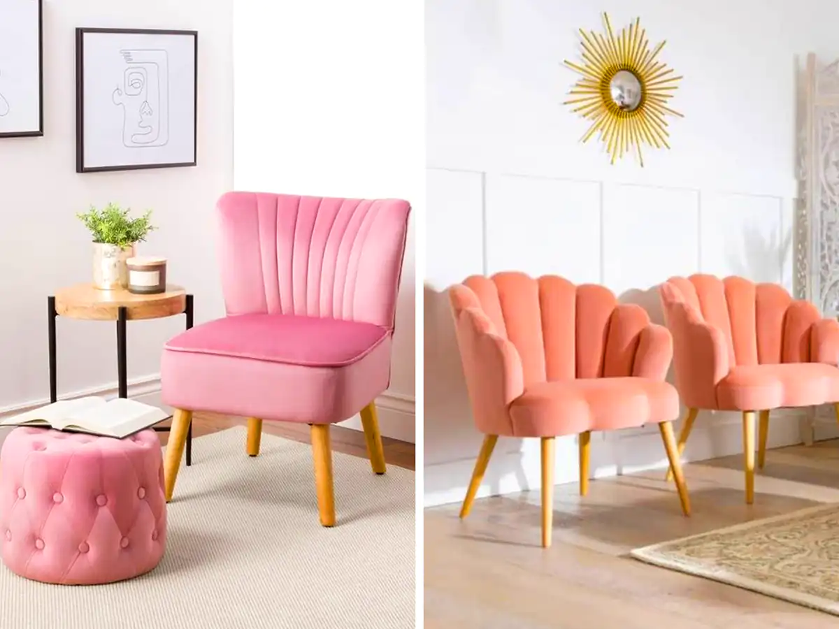 صندلی صورتی سالن زیبایی