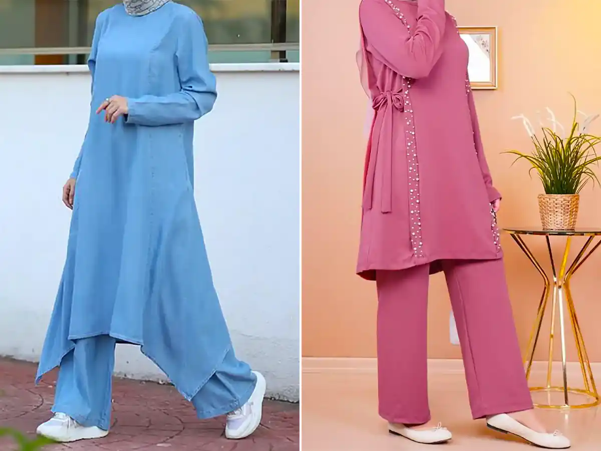 شومیز شلوار بلند ساده