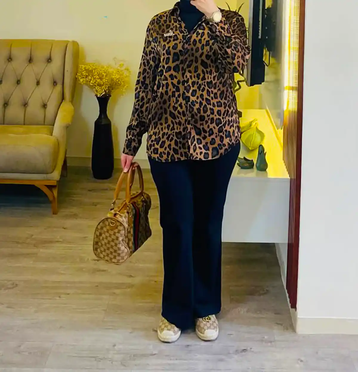 شومیز شلوار زنانه طرح دار شیک