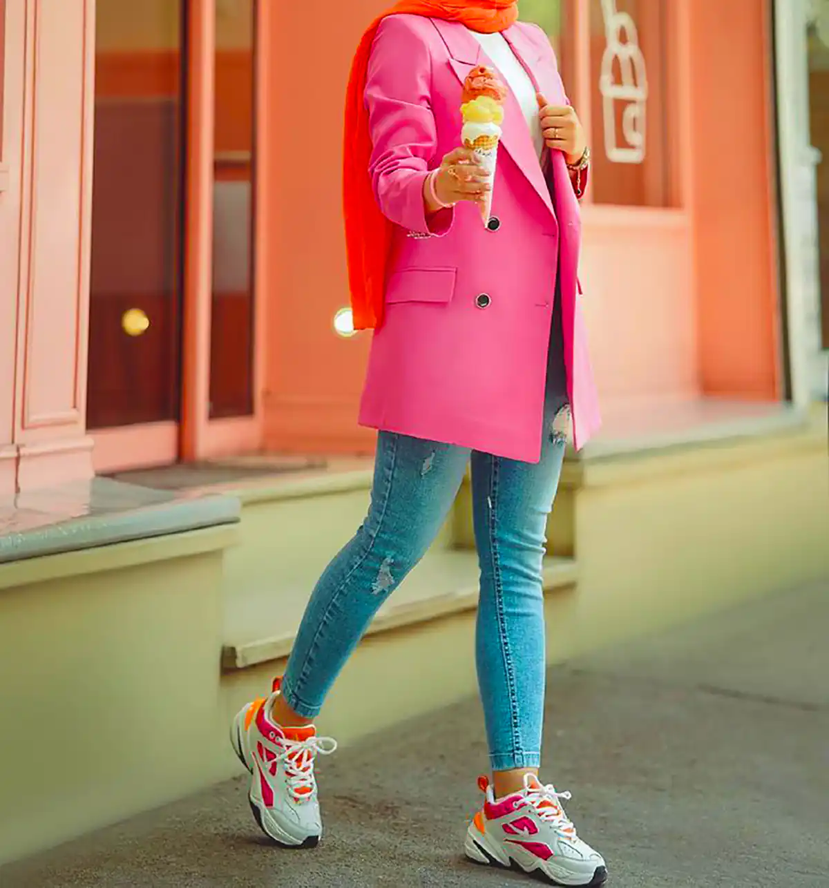 استایل بهاره با رنگ صورتی