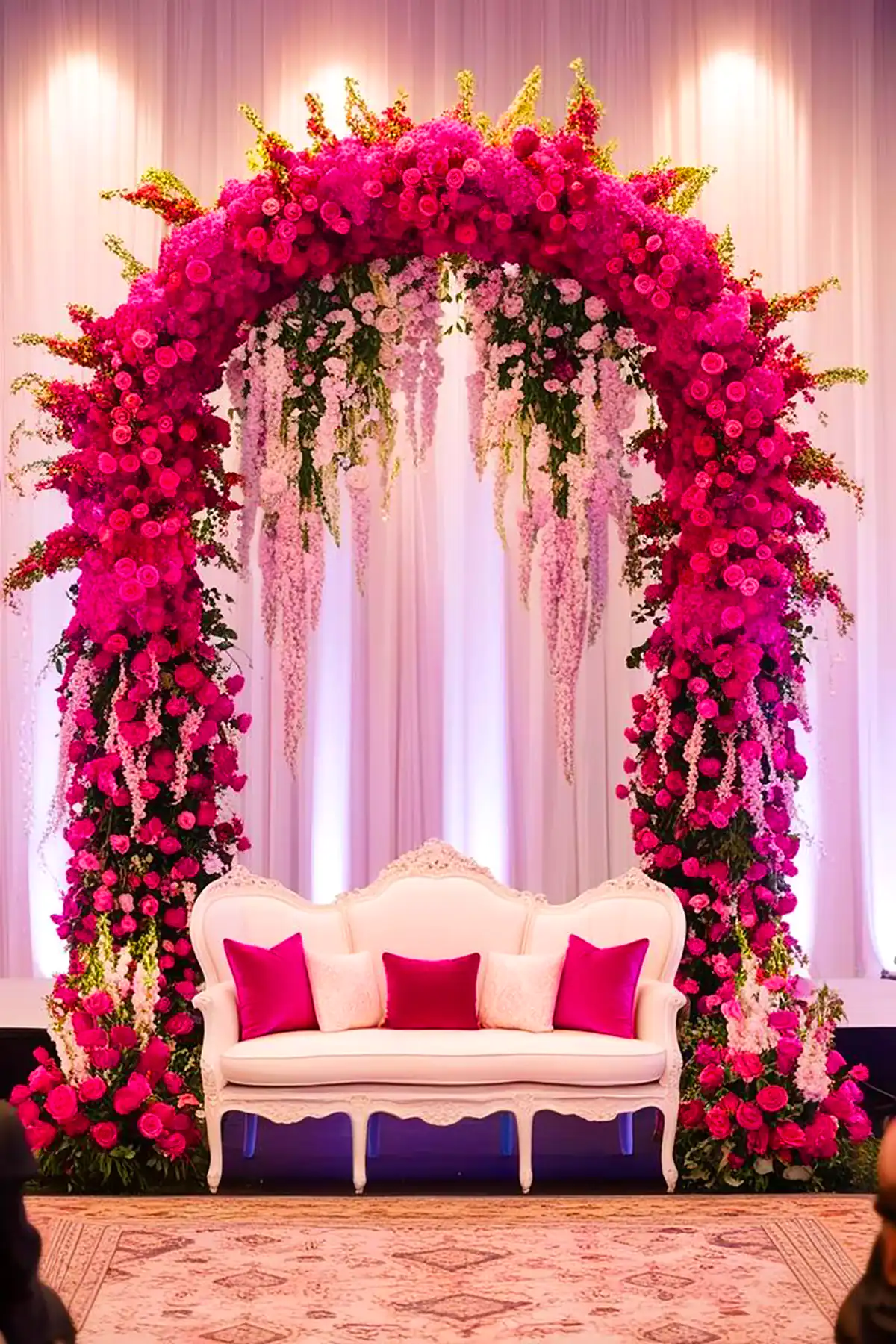 طاق گل فلزی عروسی