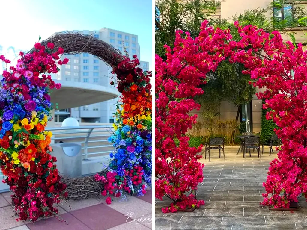 طاق گل فلزی عروسی