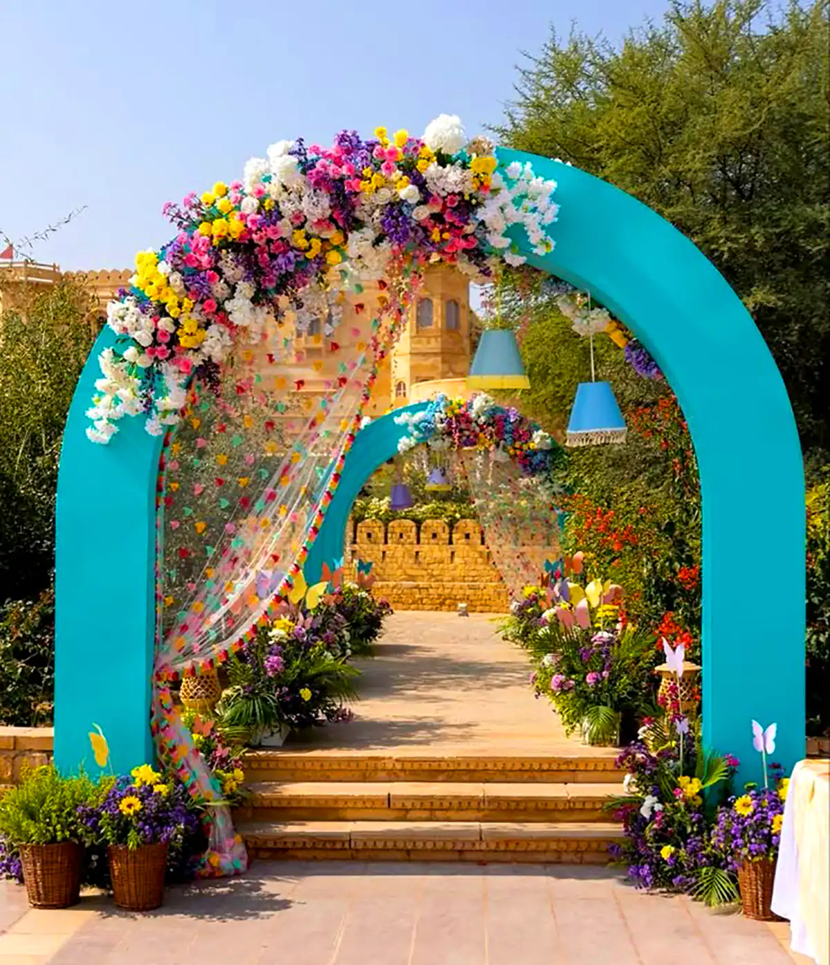 طاق گل فلزی عروسی