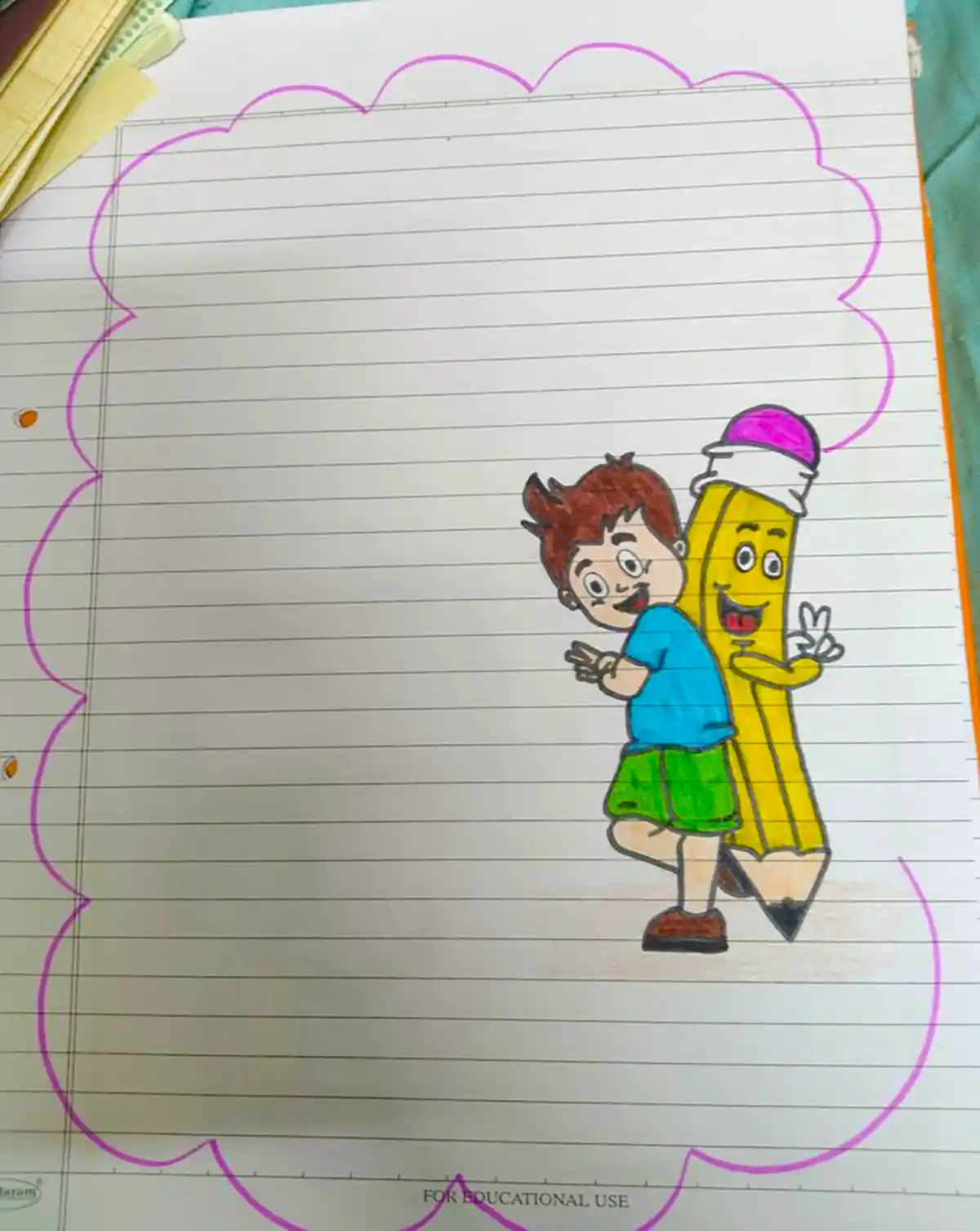 طراحی حاشیه دفتر مشق