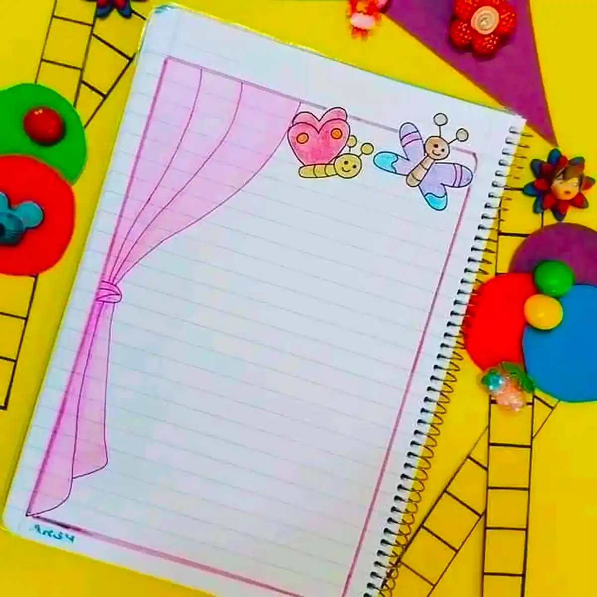 طراحی حاشیه دفتر مشق