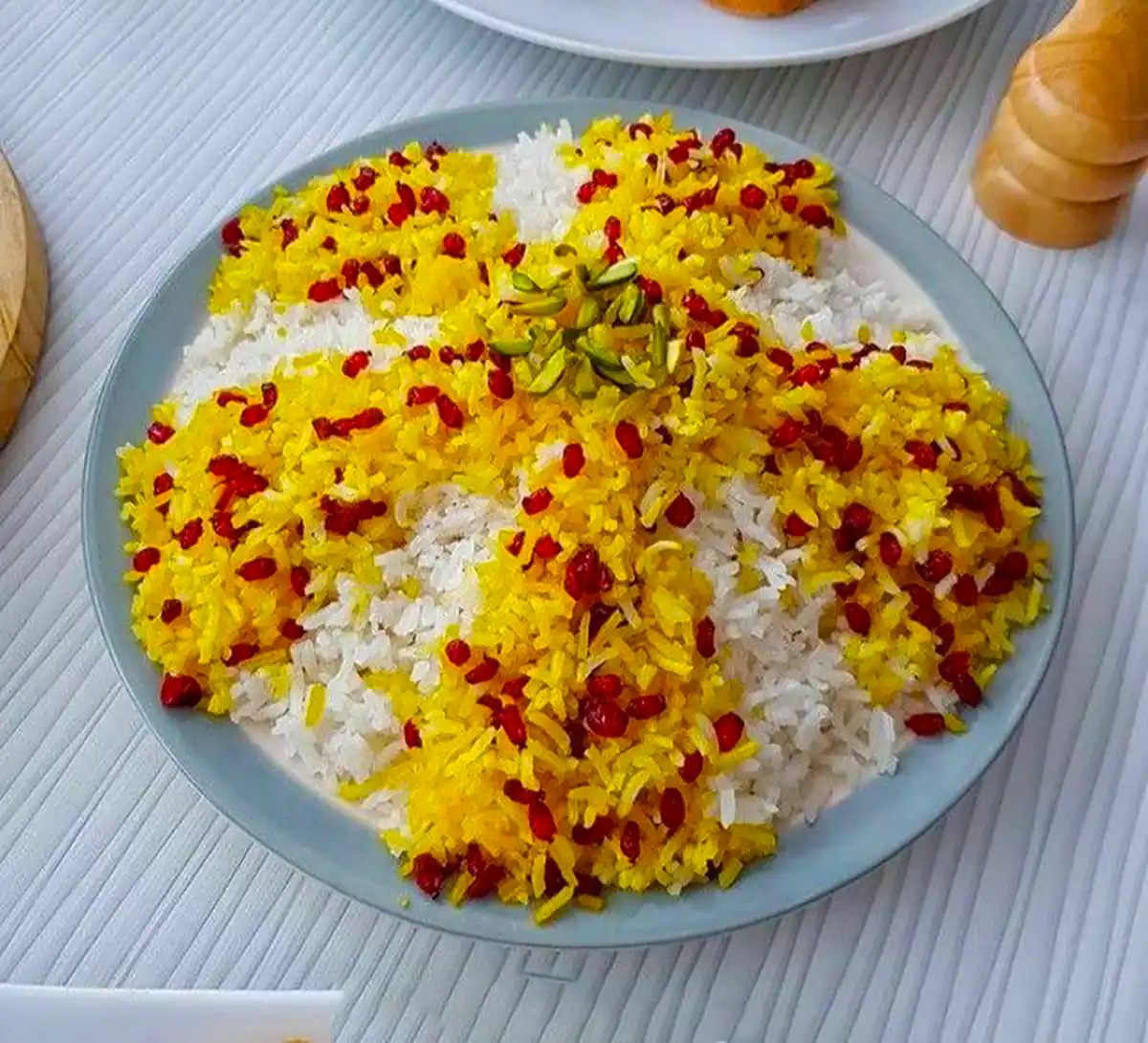 تزئین پلو مجلسی شیک