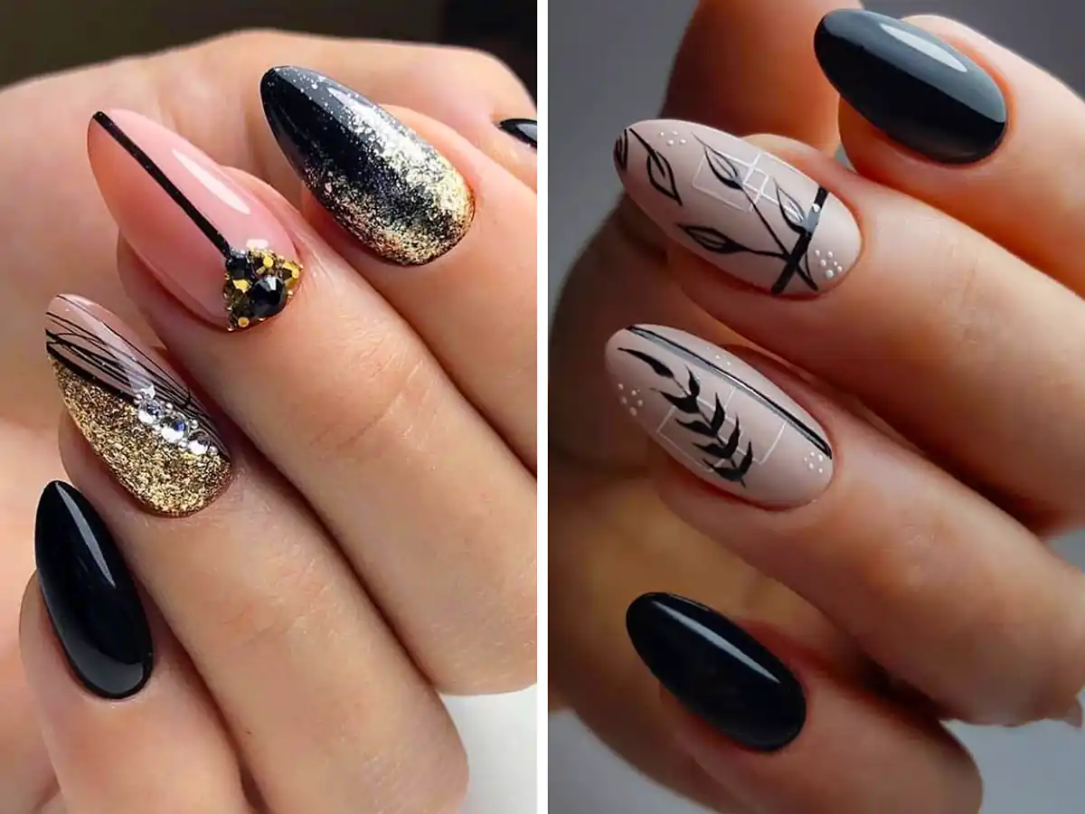 طراحی ناخن با تم مشکی