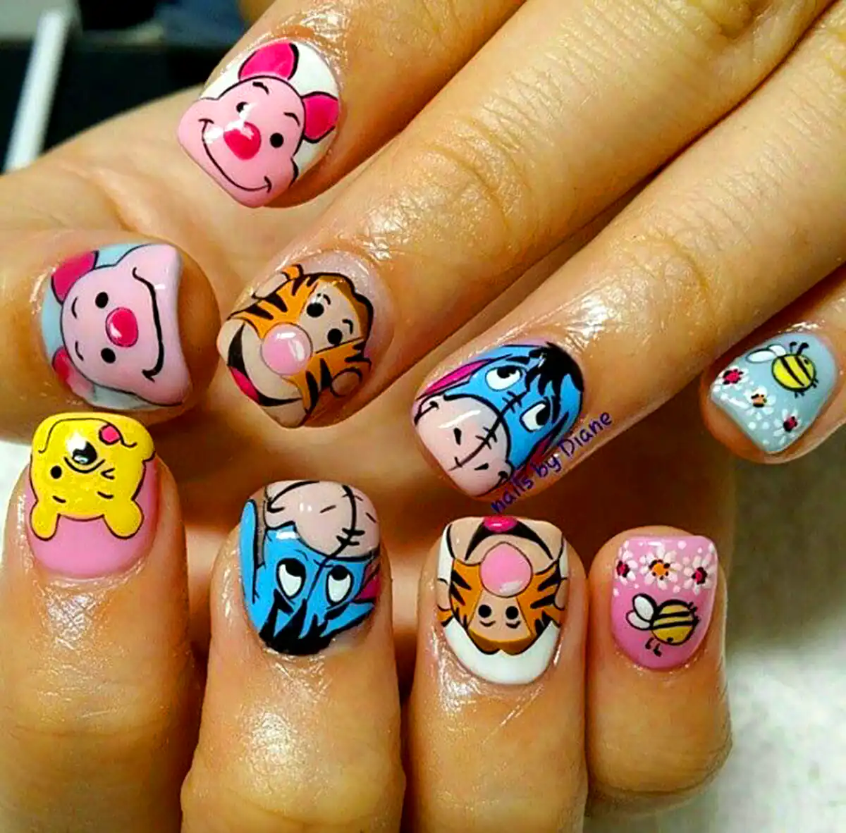 طرح ناخن انیمیشن پو