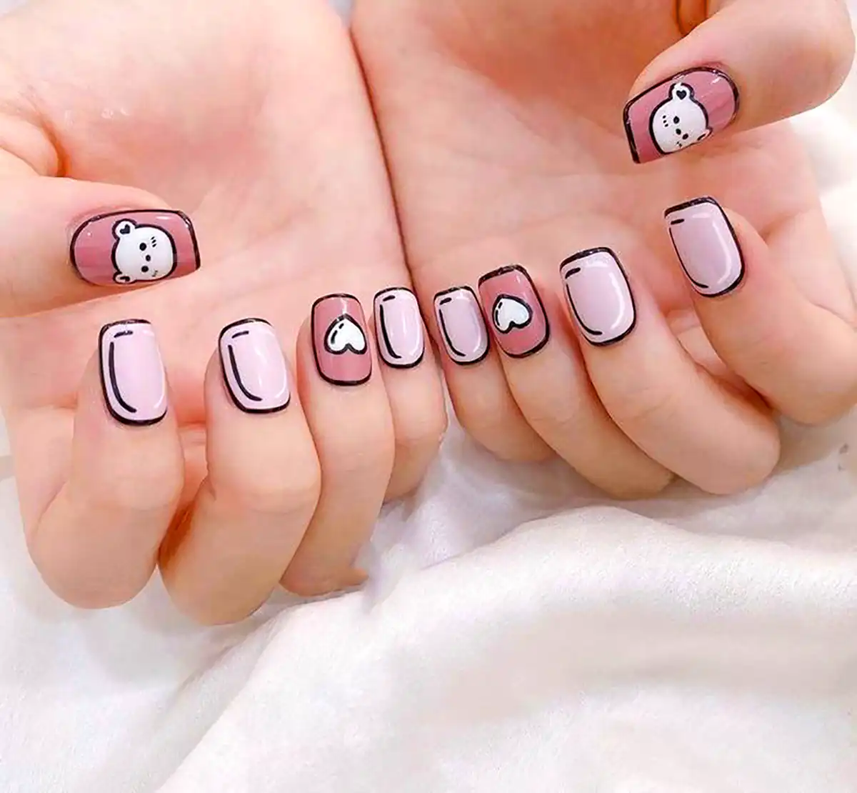 طرح کیوت روی ناخن