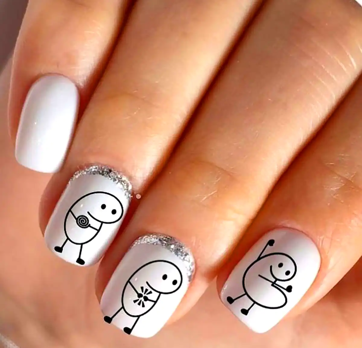 طرح کیوت روی ناخن