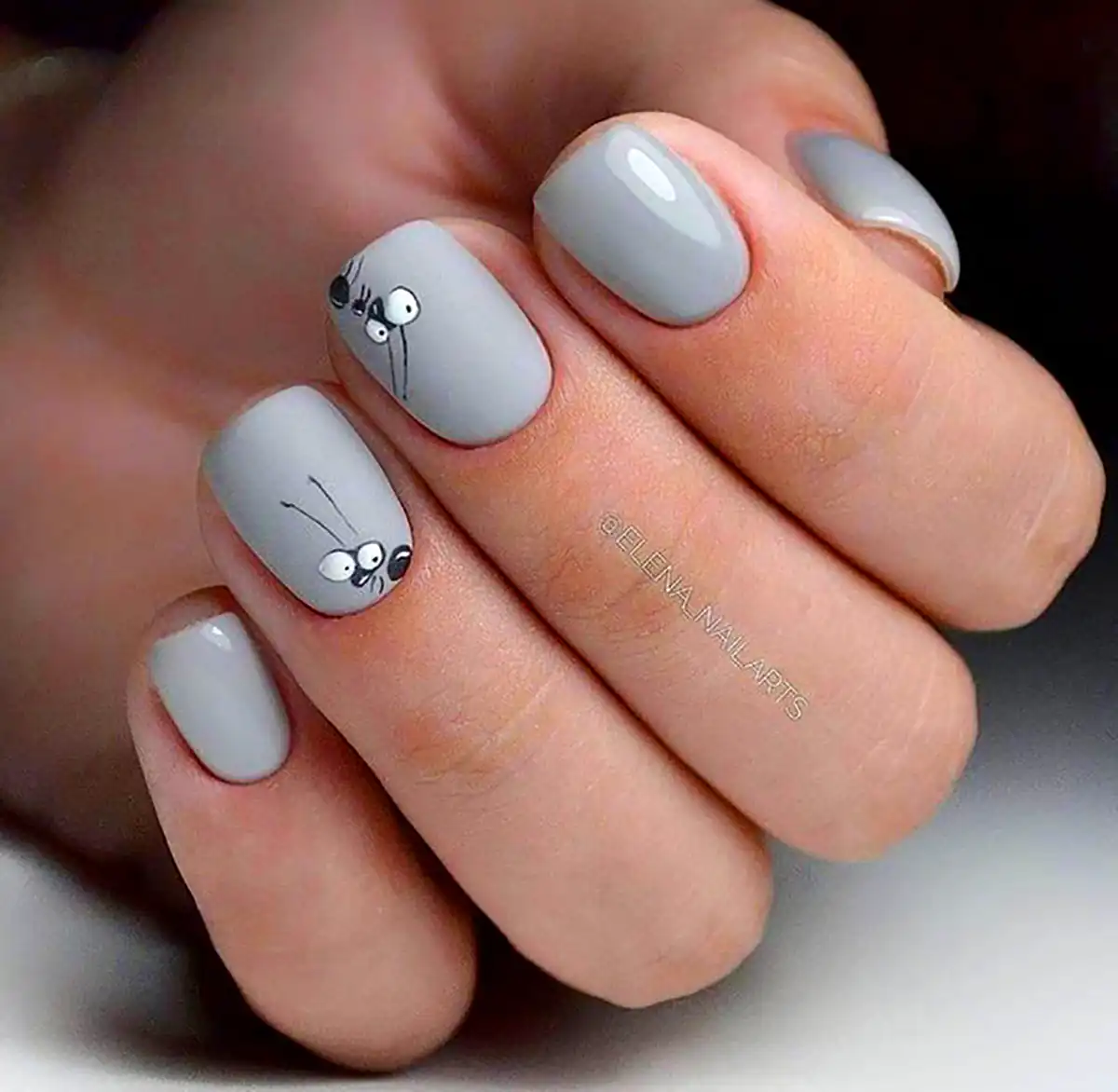 طرح کیوت روی ناخن